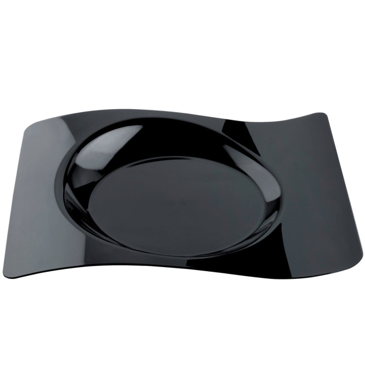 Prato Plastico "Forma" Preto 28x23 cm (180 Unidades)