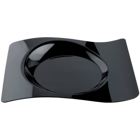 Prato Plastico "Forma" Preto 28x23 cm (180 Unidades)