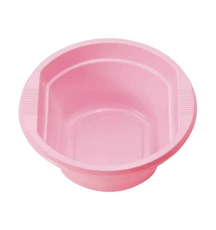 Tigela de Plastico PS Rosa 250ml Ø12cm (30 Uds)