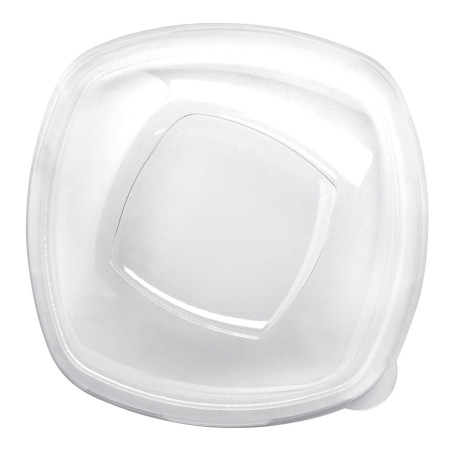 Tampa Plastico PET Cristal "Square" 21cm (3 Uds)