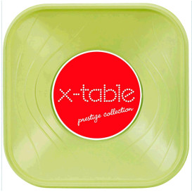 Tigela Plastico PP "X-Table" Limão 18x18cm (120 Uds)