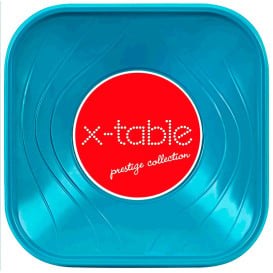 Tigela Plastico PP "X-Table" Turquesa 18x18cm (8 Uds)