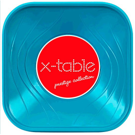 Tigela Plastico PP "X-Table" Turquesa 18x18cm (120 Uds)