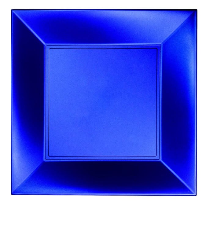 Prato Plastico Raso Azul PP 290mm (12 Uds)