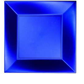 Prato Plastico Raso Azul Nice Pearl PP 290mm (144 Uds)