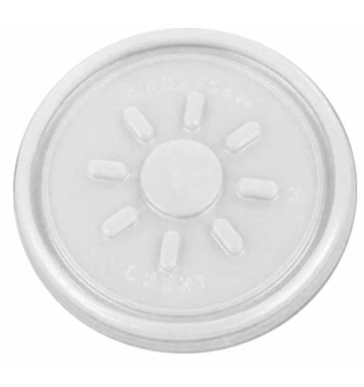 Tampa Planas de Plastico PS Termico Foam Ø7,4cm (100 Unidades)