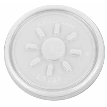 Tampa Planas de Plastico PS Termico Foam Ø7,4cm (100 Unidades)