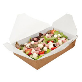 Caixa Cartão TakeAway Kraft 19,7x14x4,6cm 1470ml (50 Uds)