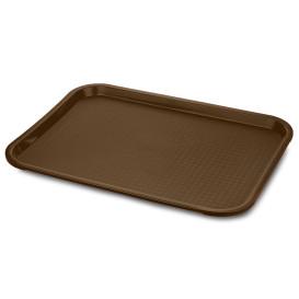 Bandeja Plastico Rigido Marrom 27,5x35.5cm (24 Uds)