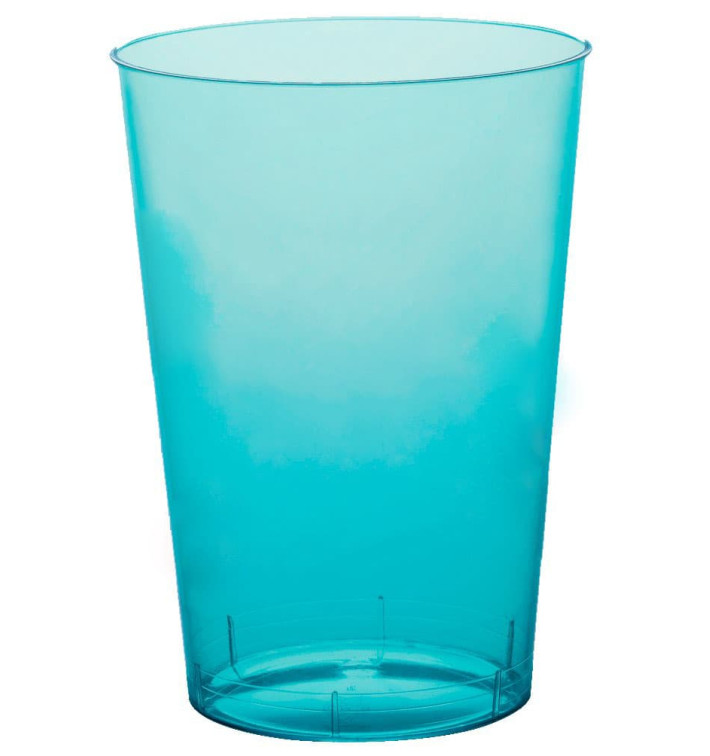 Copo Plastico Moon Cristal Turquesa Transp. PS 230ml (50 Uds)