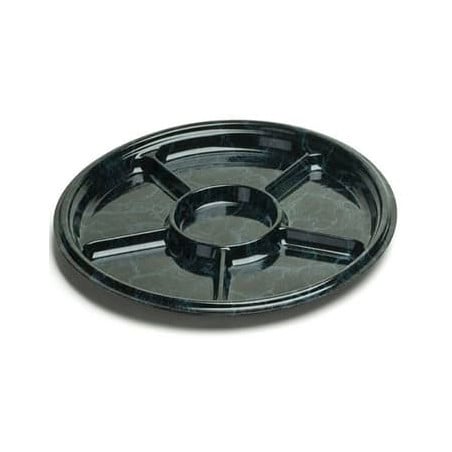 Bandeja Plastico Luxo 6 Compart. Marmore 40cm (5 Uds)