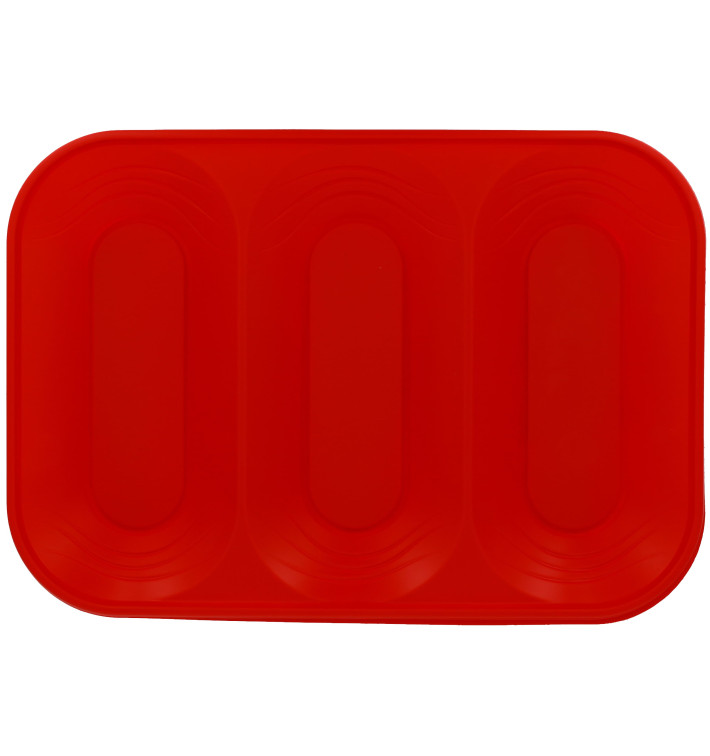 Bandeja Plastico "X-Table" 3C Vermelho PP 330x230mm (30 Unidades)