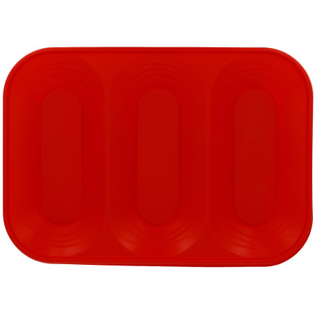 Bandeja Plastico "X-Table" 3C Vermelho PP 330x230mm (30 Unidades)