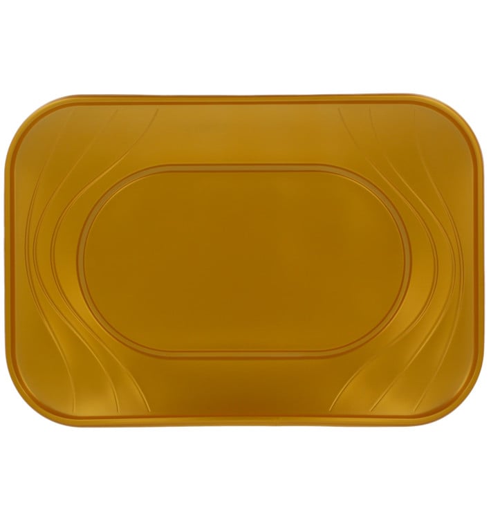 Bandeja Plastico PP "X-Table" Ouro 330x230mm (60 Unidades)