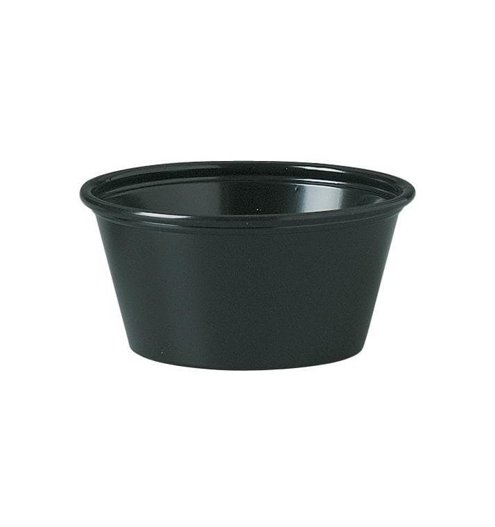 Copo para Molhos PS Preto 60ml Ø6,6cm (250 Uds)