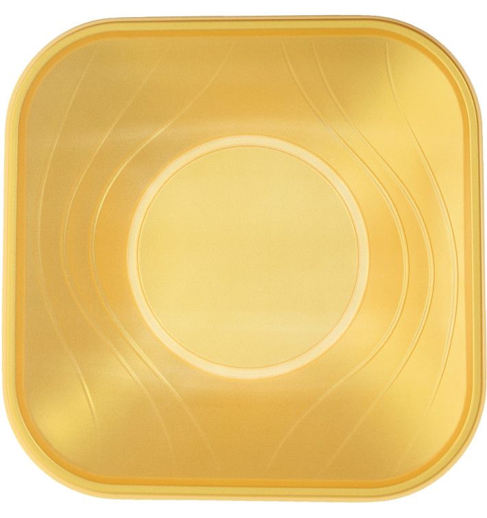 Tigela Plastico PP "X-Table" Ouro 18x18cm (120 Uds)