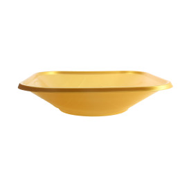 Tigela Plastico PP "X-Table" Ouro 18x18cm (120 Uds)