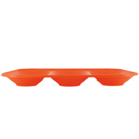 Bandeja Plastico PP "X-Table" 3C Laranja 330x230mm (2 Unidades)