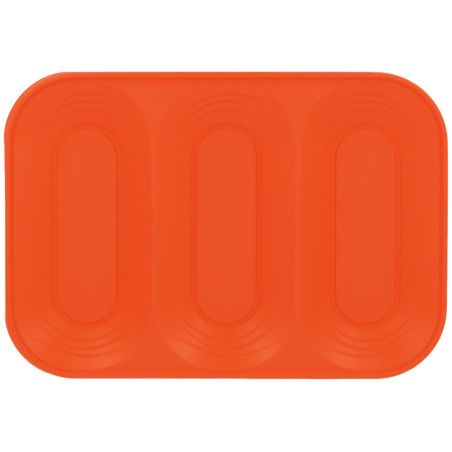 Bandeja Plastico PP "X-Table" 3C Laranja 330x230mm (2 Unidades)