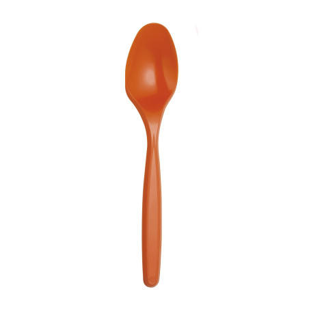 Colher de Plastico Laranja PS 120mm (40 Uds)