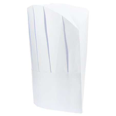 Touca Cozinheiro Continental Papel Branco (10 Uds)