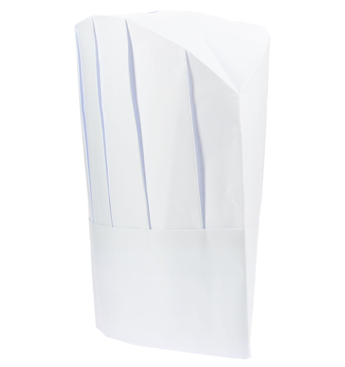 Touca Cozinheiro Continental Papel Branco (100 Uds)