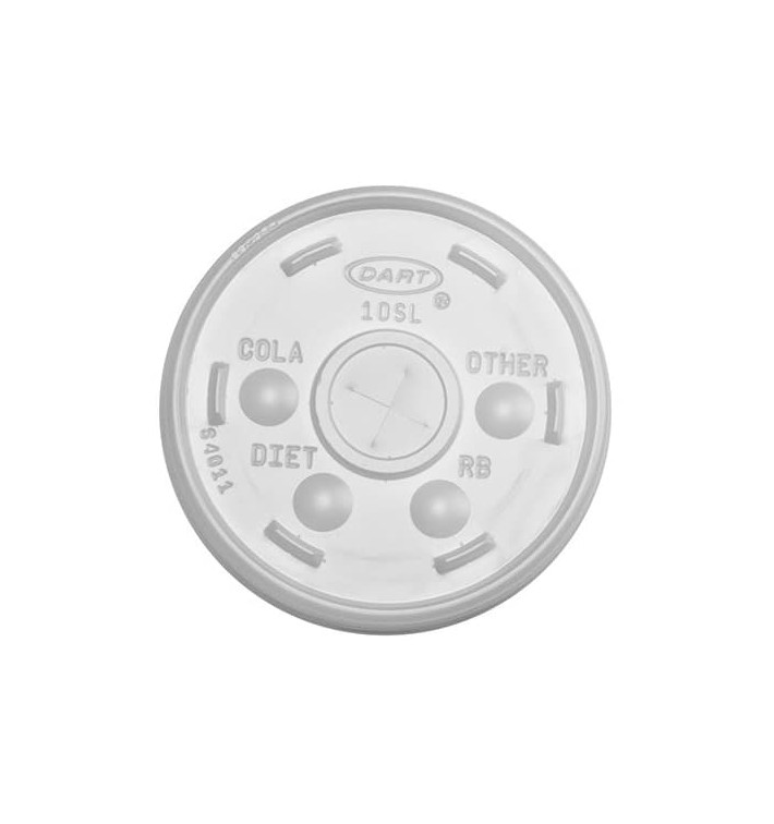 Tampa de Plastico Cruz para Copo Foam Ø9,4cm (100 Uds)