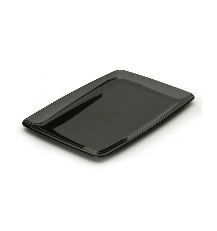 Bandeja Plastico Rigido Retang. Preto 20x28cm (20 Uds)