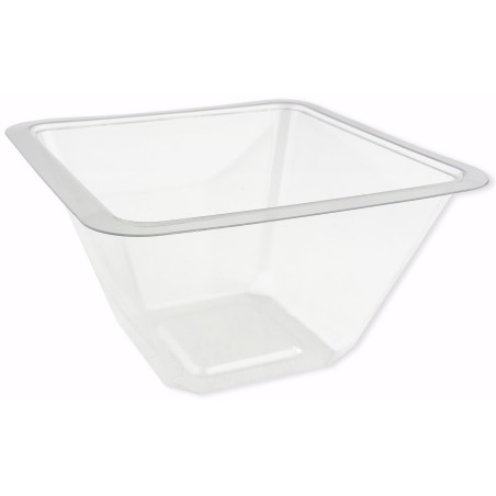 Tigela de Plastico PET Termosoldaveis 375ml 12x12x7cm (50 Uds)