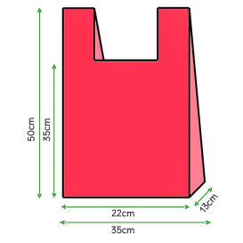 Saco Plastico Alça Vermelho 35x50cm (5000 Unidades)