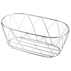 Cesta Oval en Aço Prata 255x127x102mm (1 Ud)