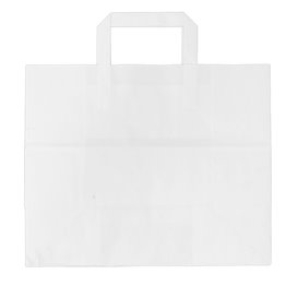 Saco Papel Branco Asas 70g 32+20x23cm (50 Uds)