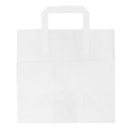 Saco Papel Branco Asas 70g 26+18x26cm (250 Uds)