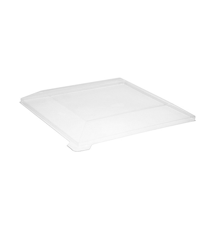 Tampa Plastico PET Transparente 17x17cm (100 Uds)