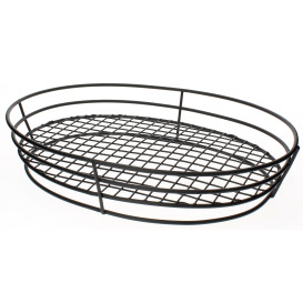 Cesta Oval en Aço Preto 280x205x57mm (1 Ud)