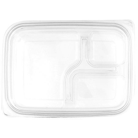 Tampa Plana de Plastico para Embalagem PET 22x16cm (75 Uds)