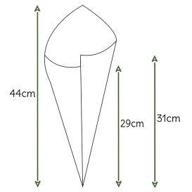 Cone de Papel Kraft 420mm 600g (200 Uds)