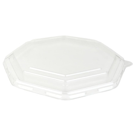 Tampa Cupula PET Cristal Octogonal 23x23cm (50 Uds)