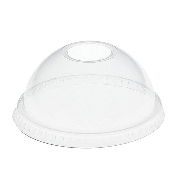 Tampa Cúpula Perfurada PET Cristal Ø8,3cm (100 Uds)