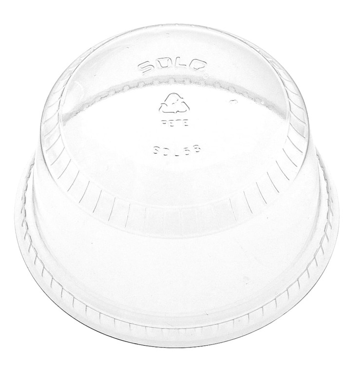 Tampa Cúpula Fechada PET Cristal Ø9,2cm (50 Uds)