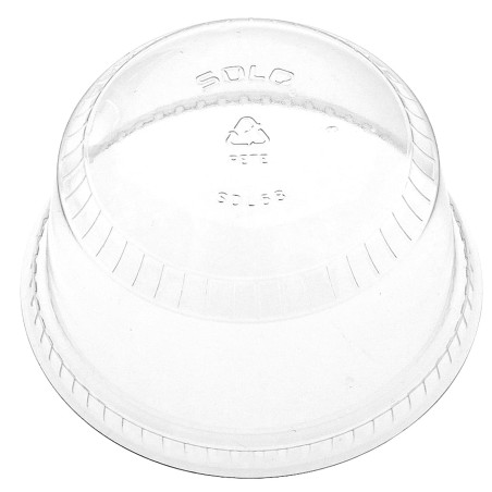 Tampa Cúpula Fechada PET Cristal Ø9,2cm (50 Uds)