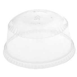 Tampa Cúpula Fechada PET Cristal Ø9,2cm (50 Uds)