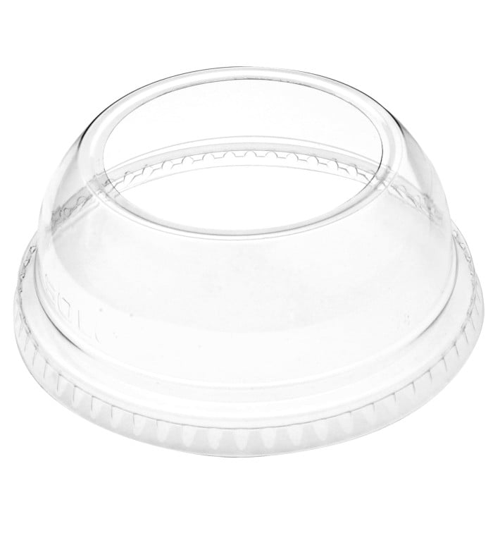 Tampa Cúpula Aberta PET Cristal Ø9,2cm (100 Uds)