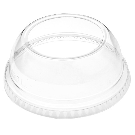 Tampa Cúpula Aberta PET Cristal Ø9,2cm (100 Uds)