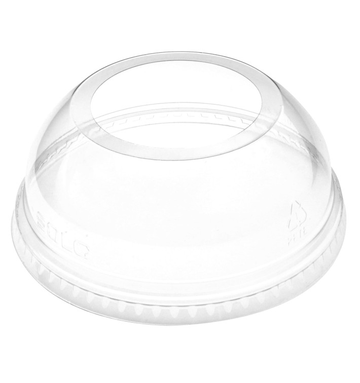 Tampa Cúpula Aberta PET Cristal Ø9,8cm (100 Uds)