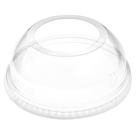 Tampa Cúpula Aberta PET Cristal Ø9,8cm (100 Uds)