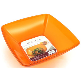 Tigela PS Cristal Duro Laranja 3500ml 28x28cm (20 Uds)