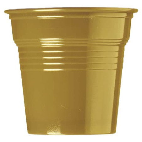 Copo de Plastico PS Ouro 80 ml Ø5,7cm (50 Uds)