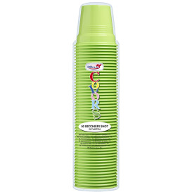 Copo de Plastico PS Verde Limão 80 ml Ø5,7cm (50 Uds)