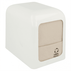 Dispensador Guardanapos Plastico Branco Miniservis 17x17 (1 Ud)